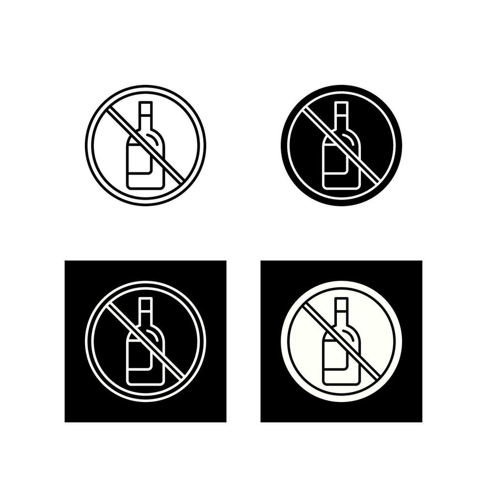 No Alcohol Vector Icon