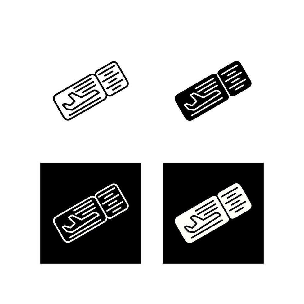 Plane Tickets Vector Icon