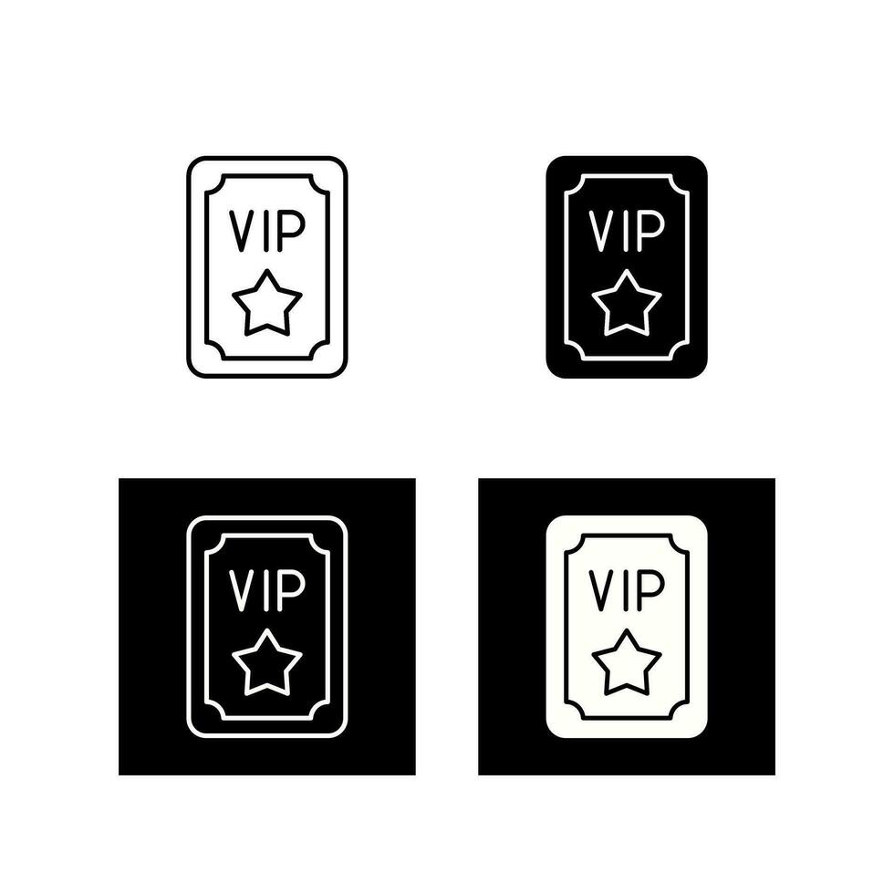 icono de vector de pase vip