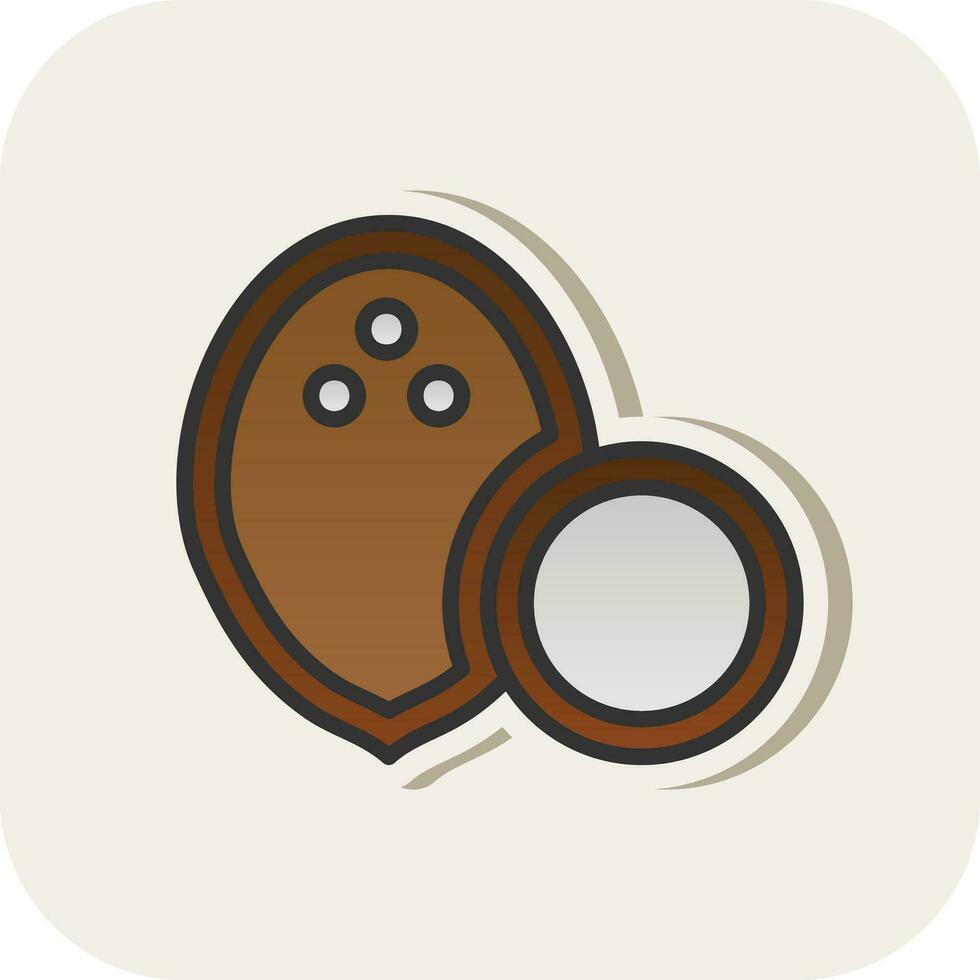 Coconut Vector Icon Design