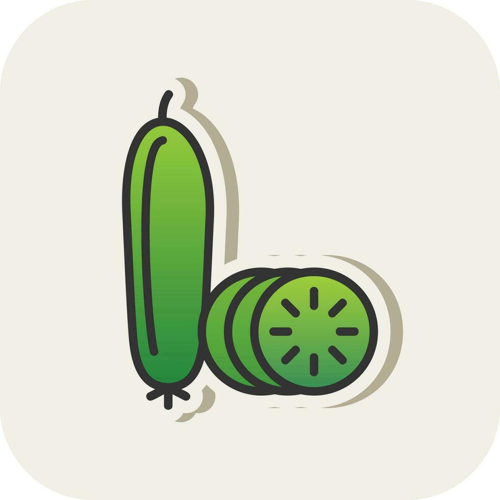 Cucumber Vector Icon Design