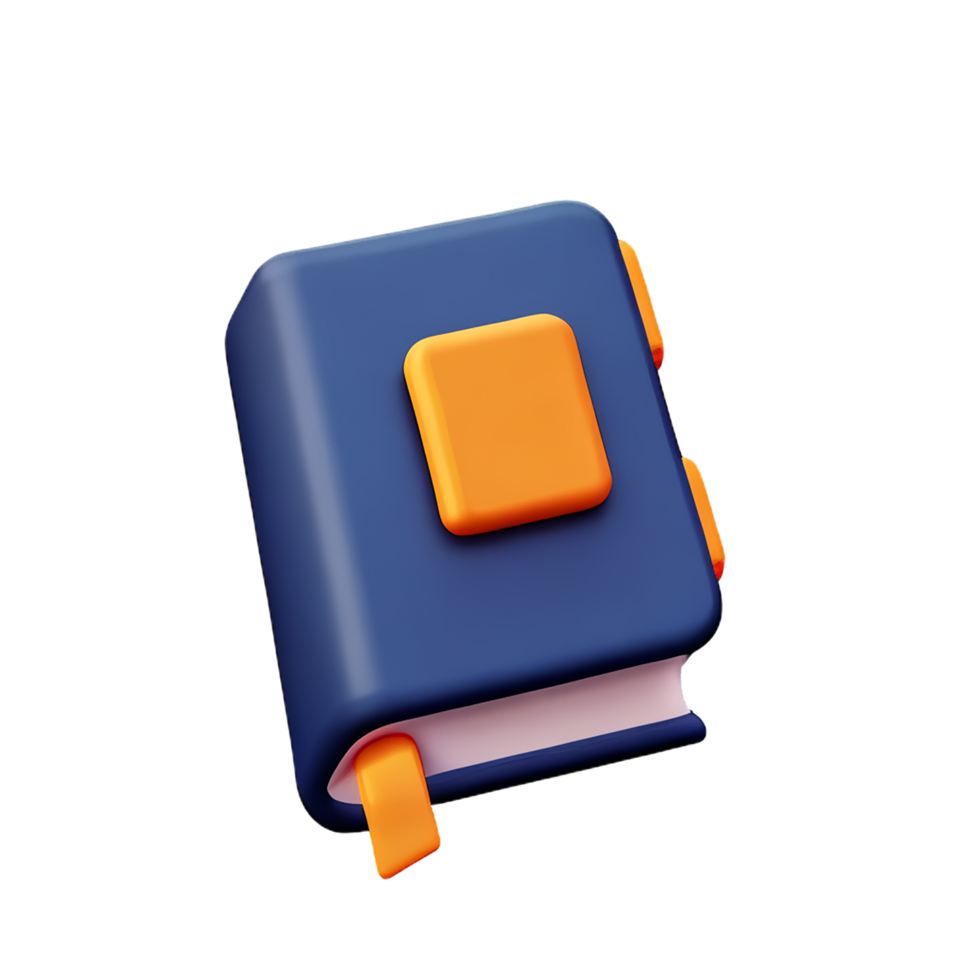 3d illustration of audio book school education icon png