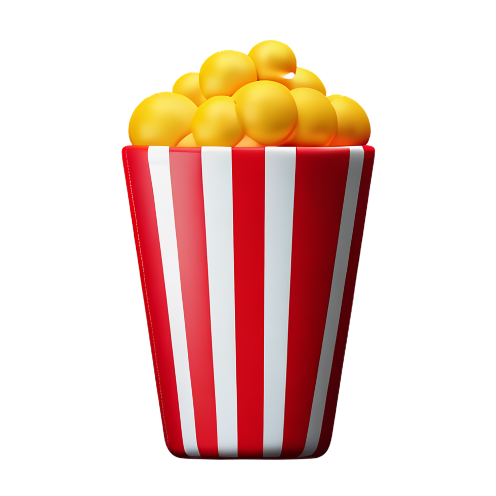 Popcorn 3d junk food icon png
