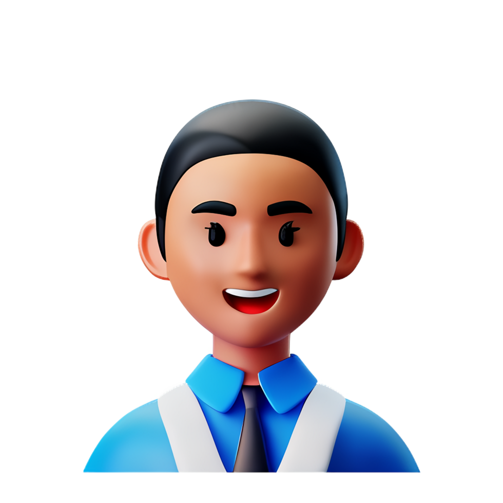 flight attendant 3d profession avatars illustrations png