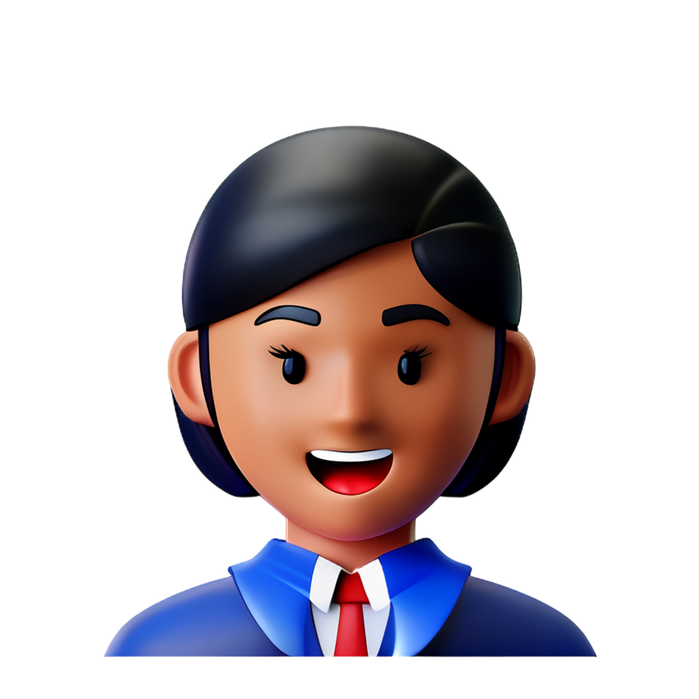 flight attendant 3d profession avatars illustrations png