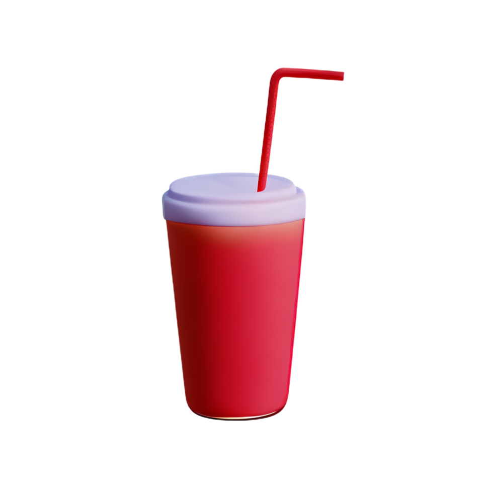 Strawberry juice 3d breakfast icon png
