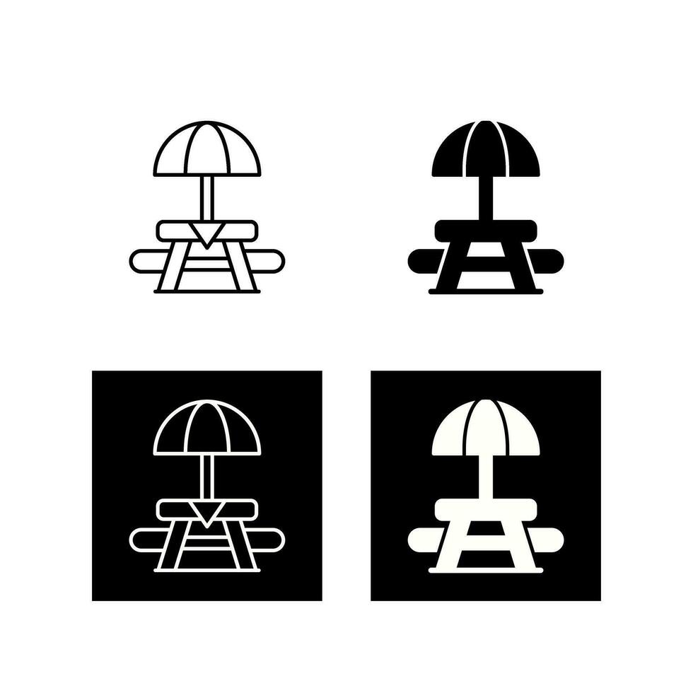 Picnic Table Vector Icon