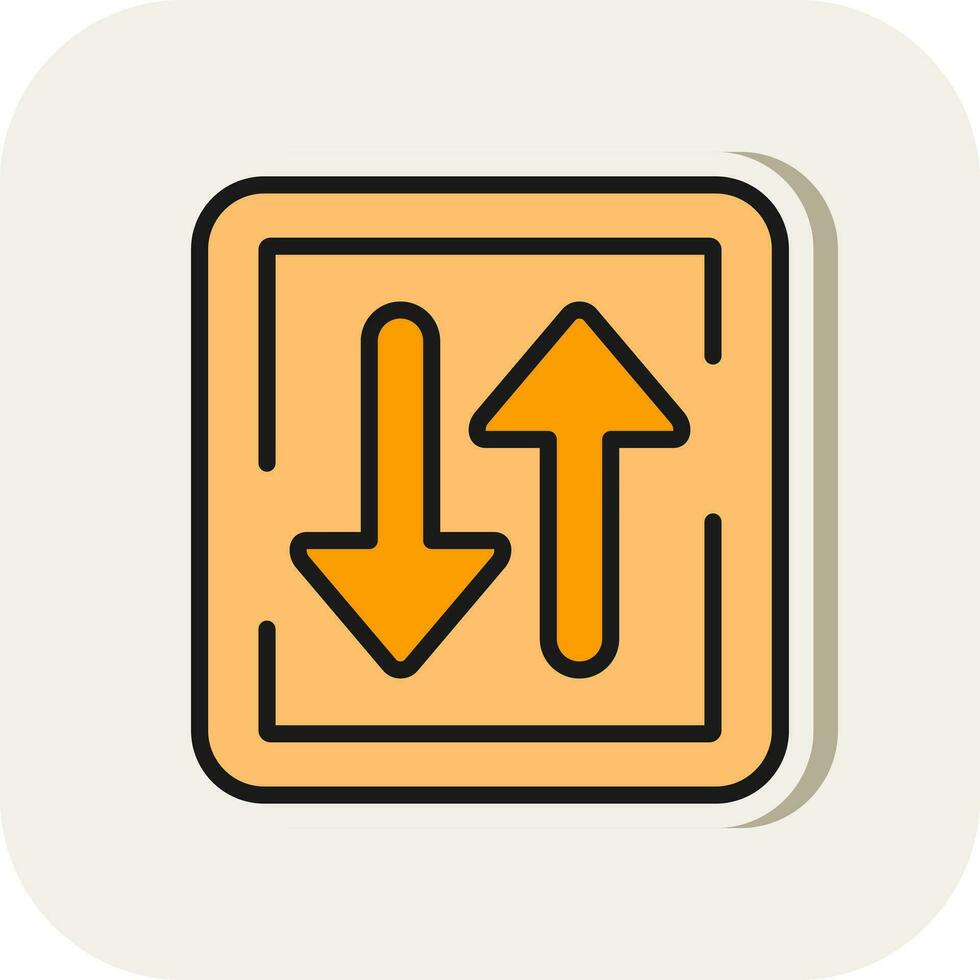 Two Way Street Vector Icon Design