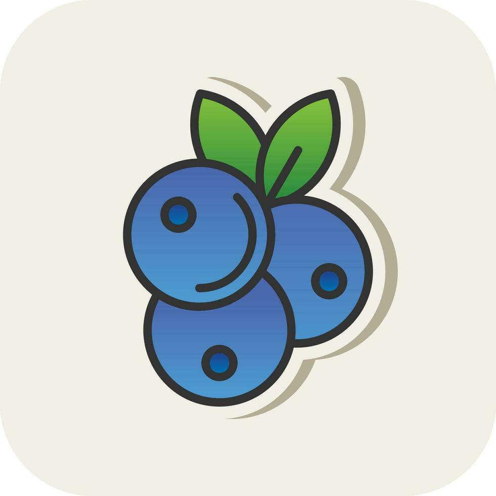 Blueberries Vector Icon Design