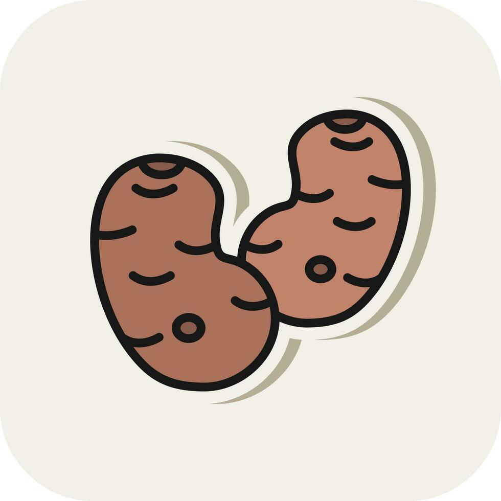 Potato Vector Icon Design