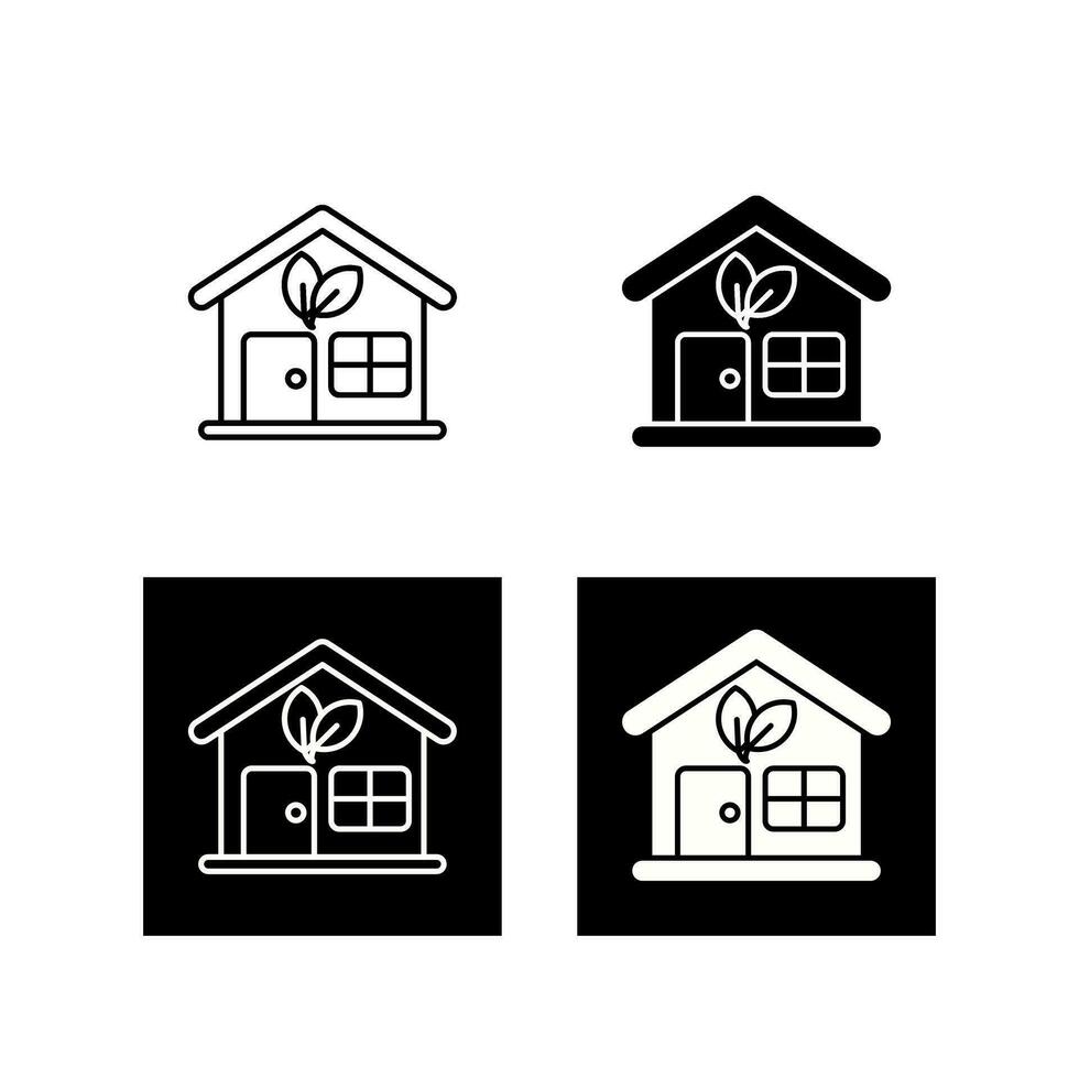 Eco House Vector Icon