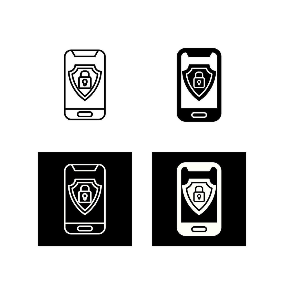 Mobile Security Vector Icon