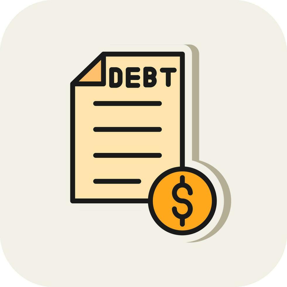 Debt Vector Icon Design