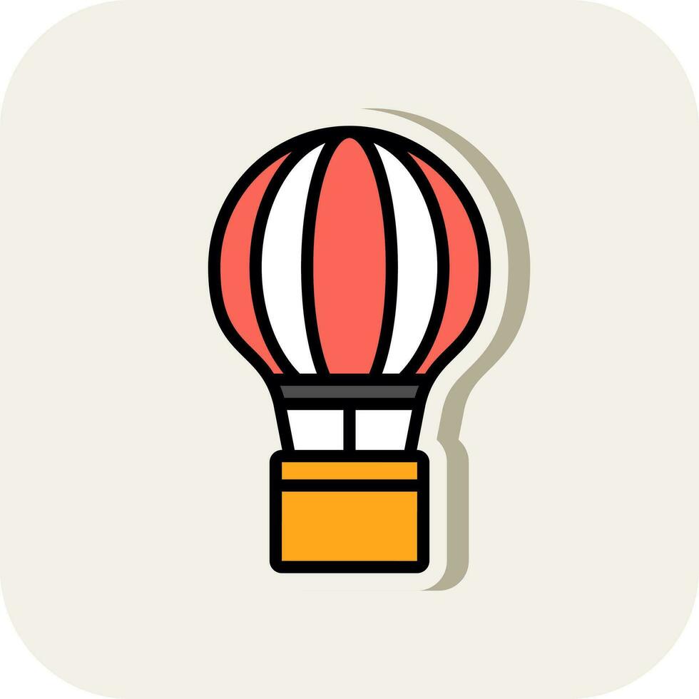 Hot Air Balloon  Vector Icon Design