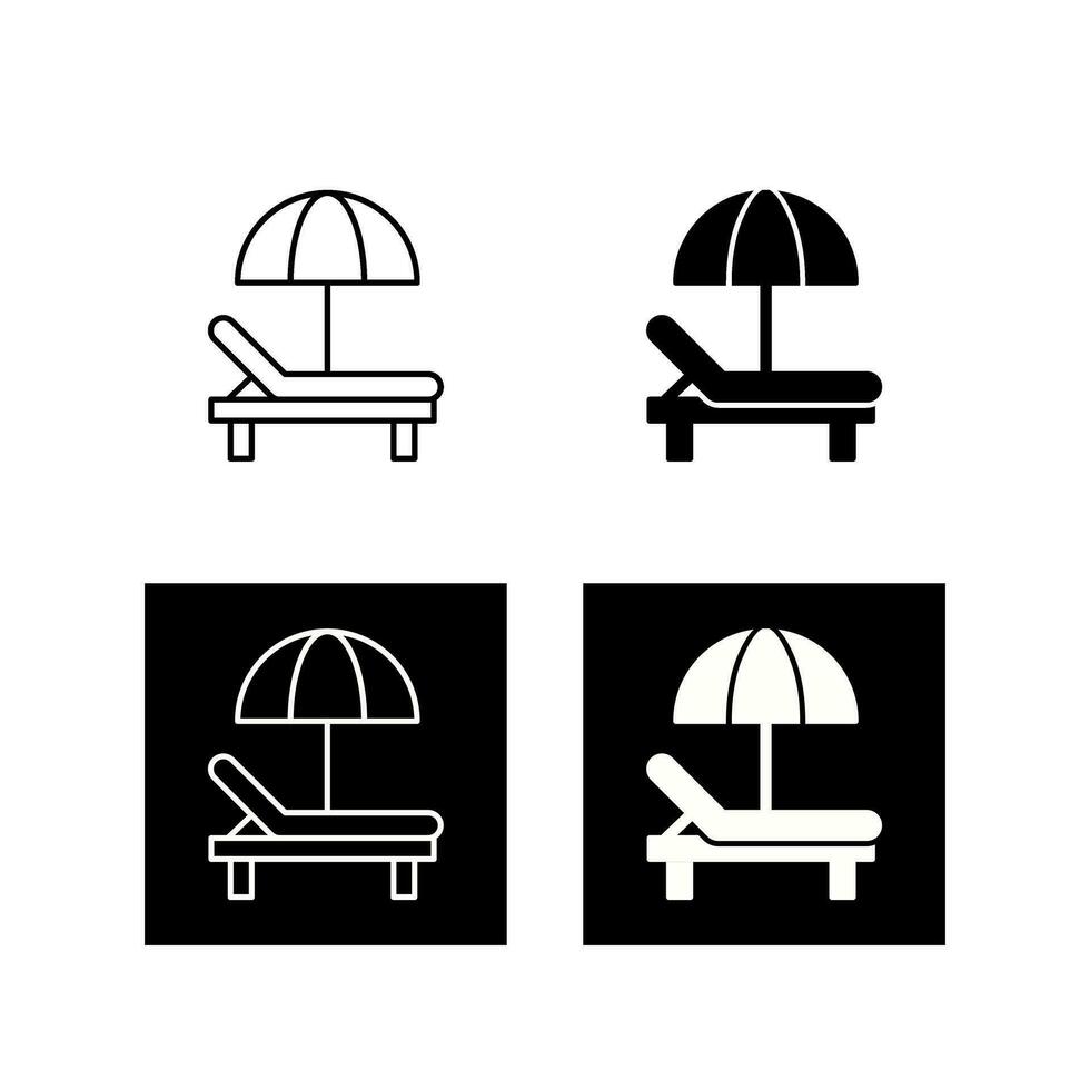 Sunbed Vector Icon