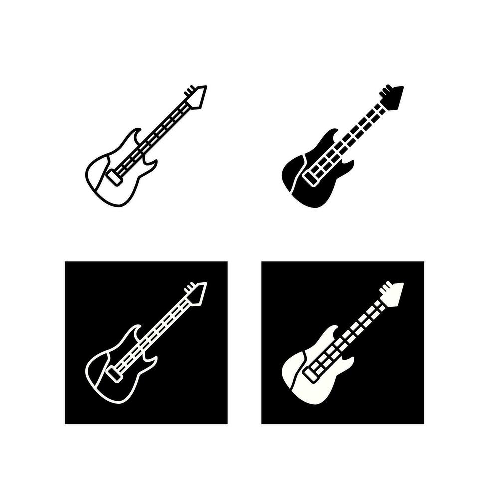 icono de vector de guitarra eléctrica