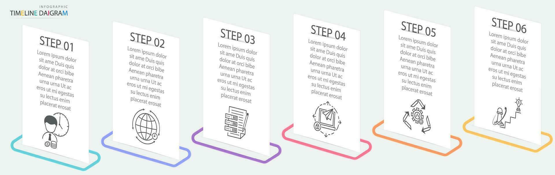 Modern infographic elements with charts, diagrams, processes vector