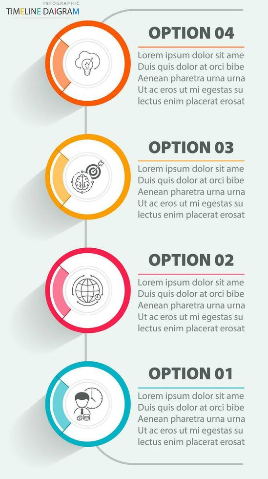 Infographics modern template elements with 4 options vector