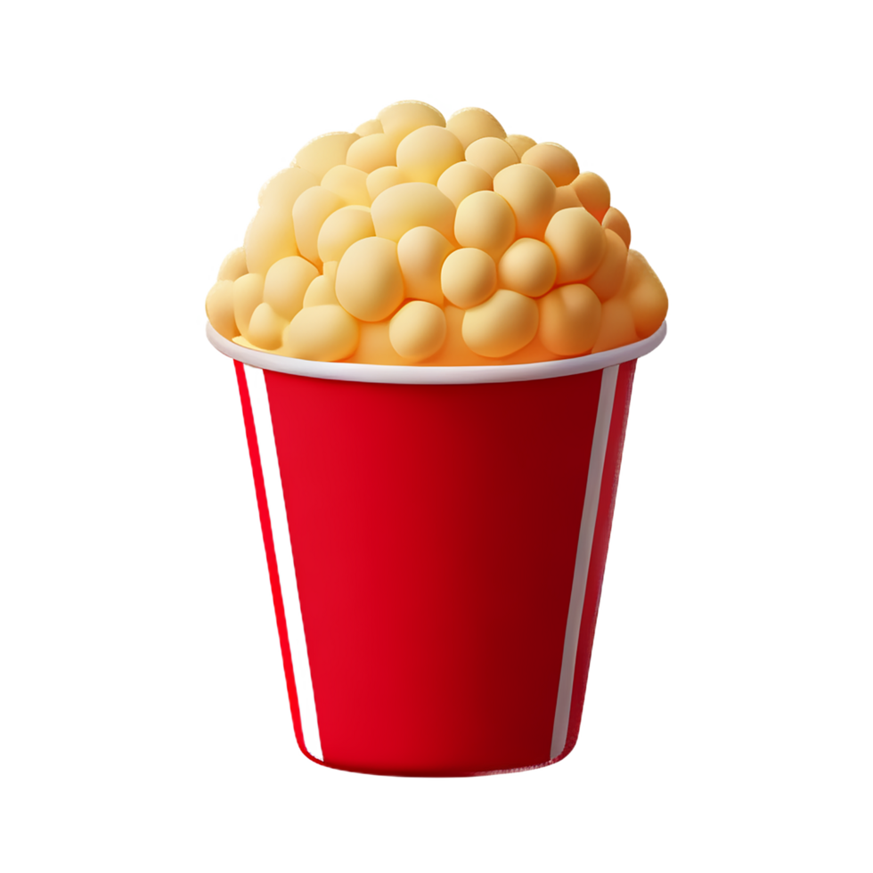 Popcorn 3d junk food icon png