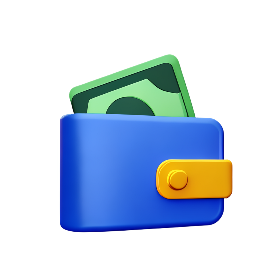 wallet icon with money on transparent background png