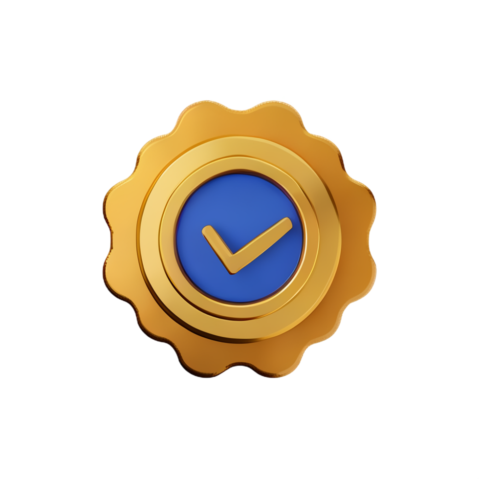 verificado Insignia 3d icono png