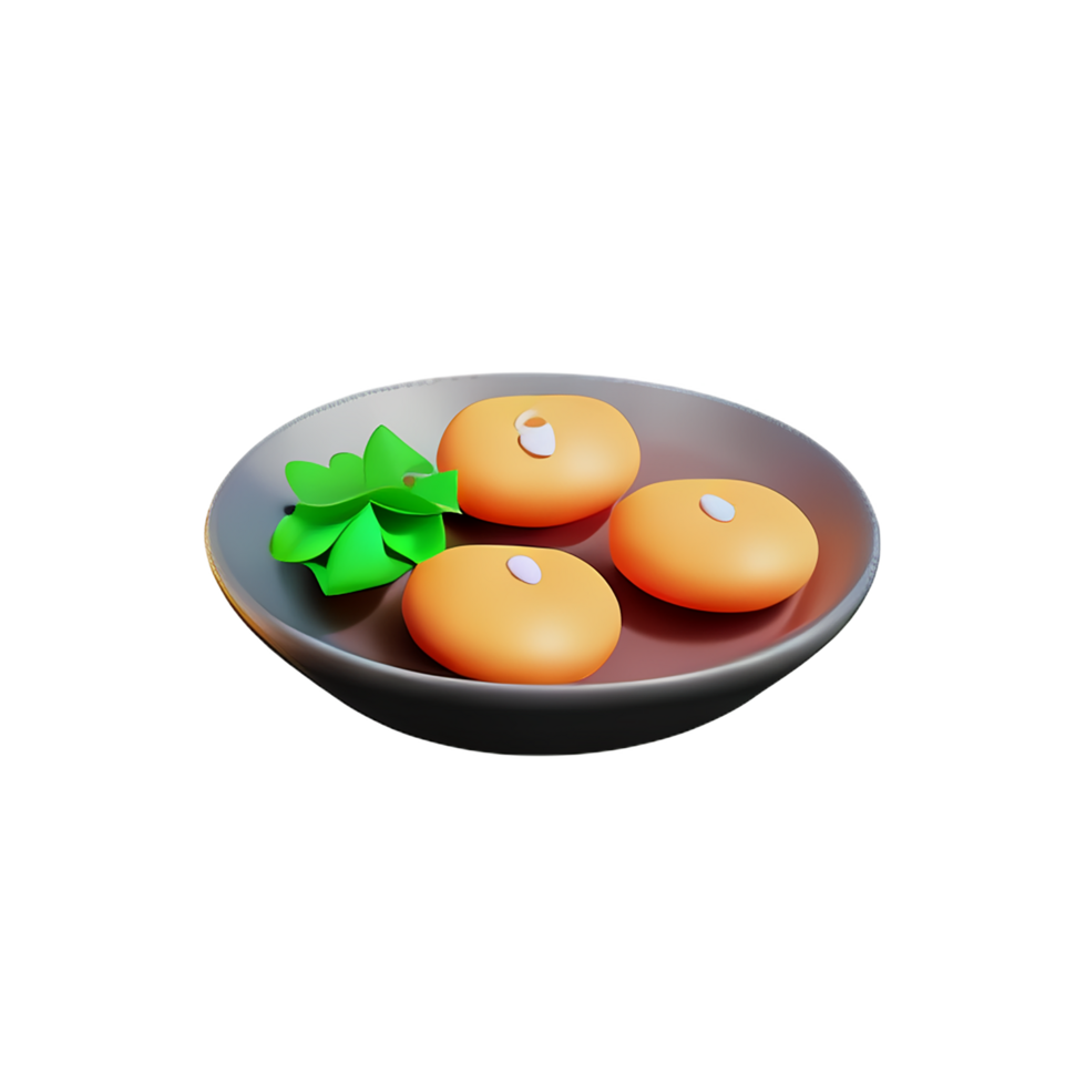 a plate with three orange cookies on it png