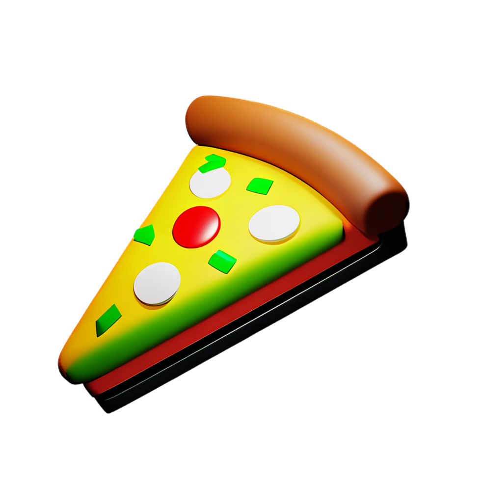 a slice of pizza on a transparent background png