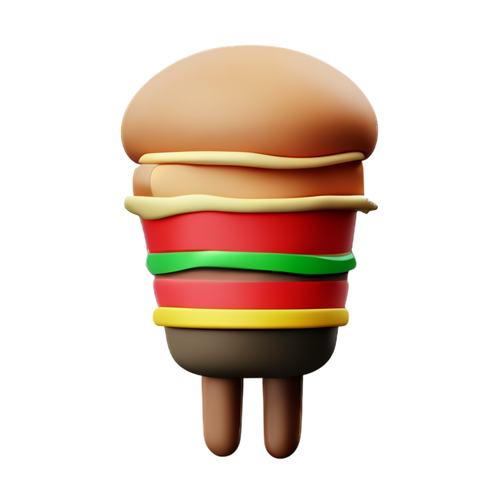 a hamburger with a bun and a bun on it png
