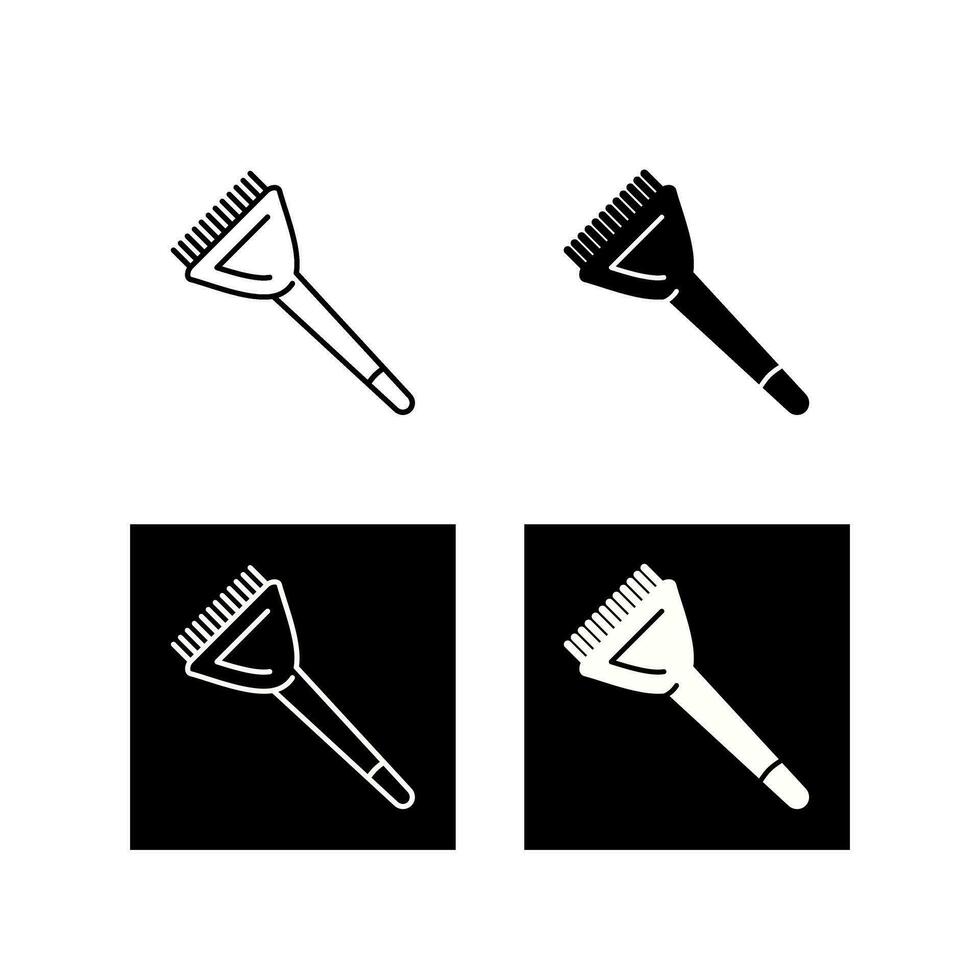 Hair Dye Brush Vector Icon