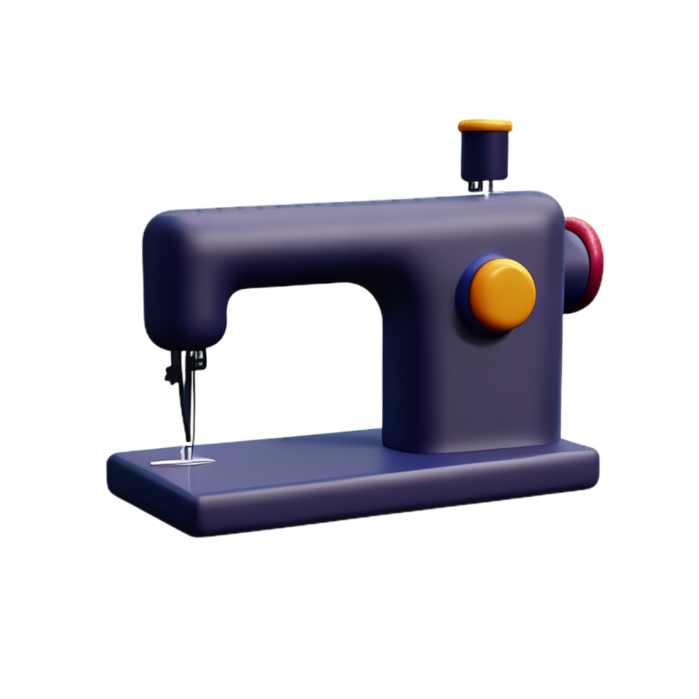 3d illustration sewing machine png