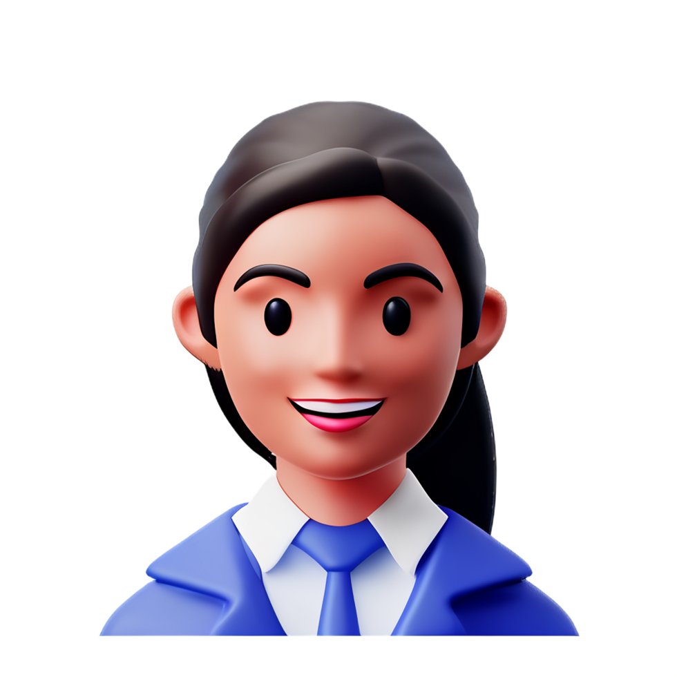 flight attendant 3d profession avatars illustrations png