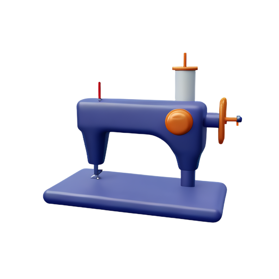 máquina de coser de ilustración 3d png