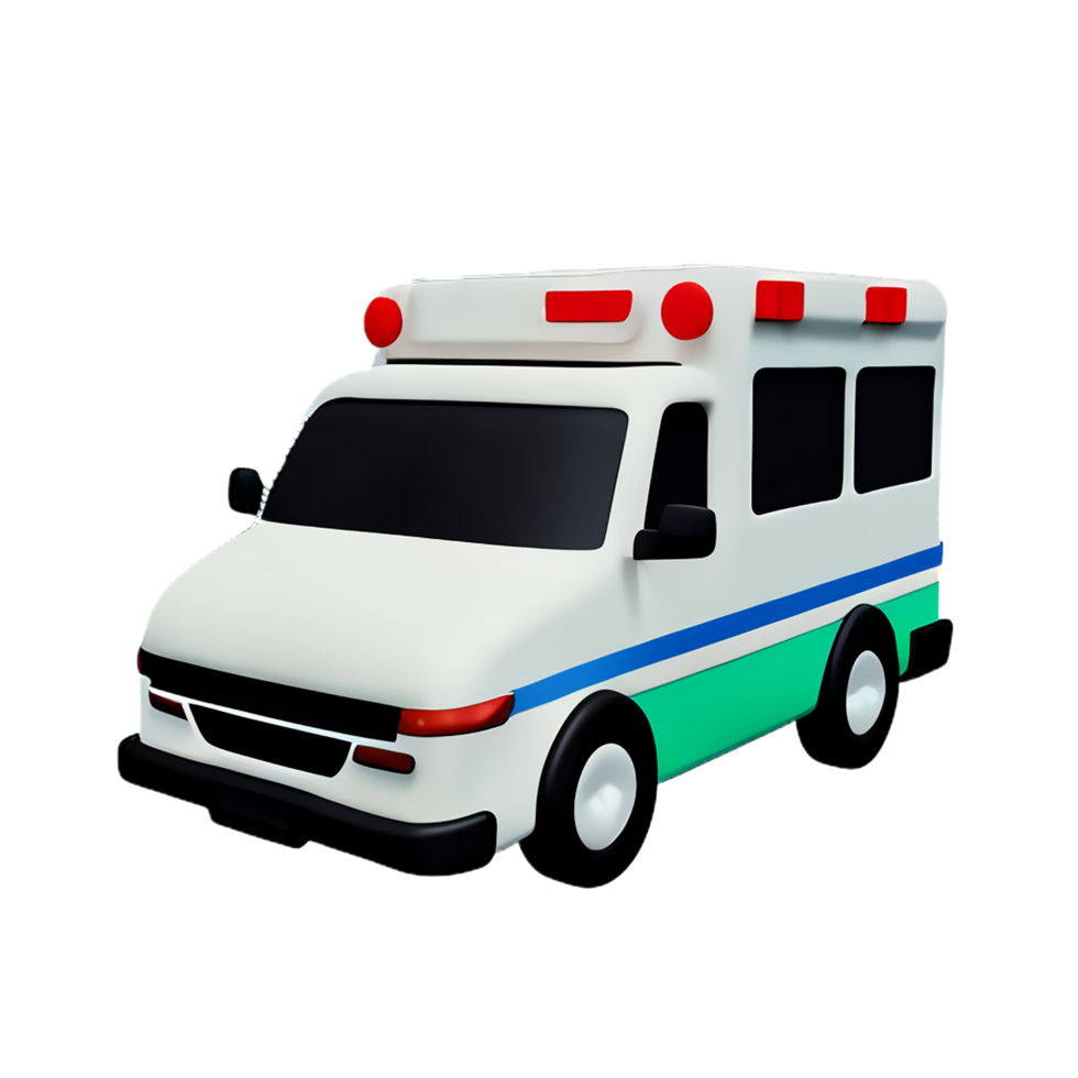 ambulância veículo 3d médico e cuidados de saúde ícone png