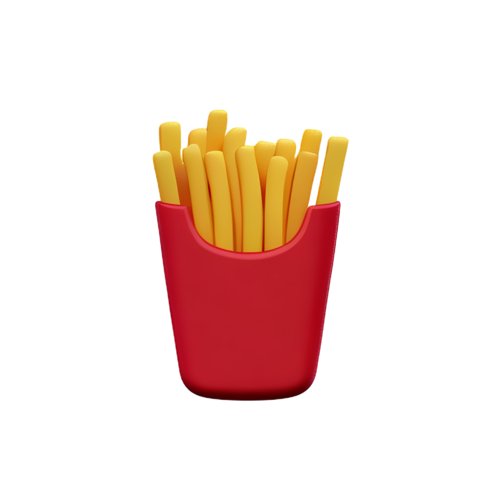 french fries 3d icon png
