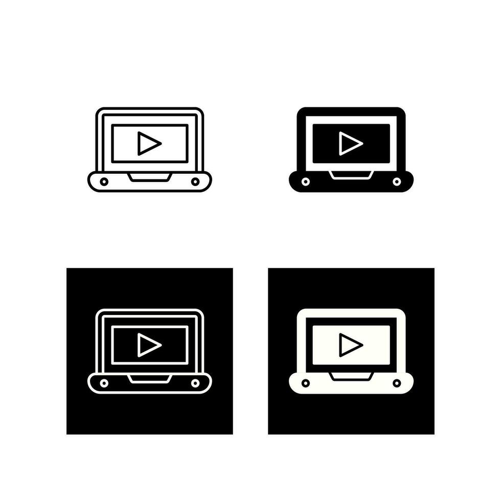 icono de vector de tutorial de vídeo