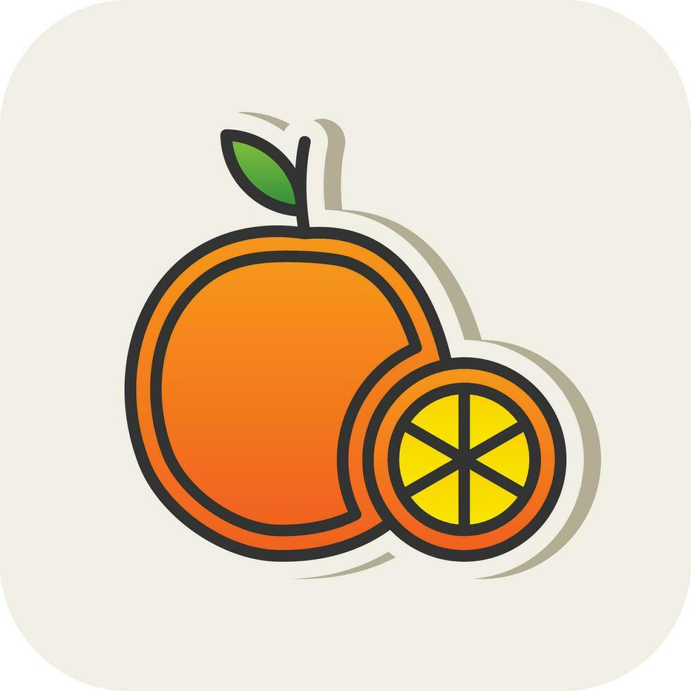 diseño de icono de vector naranja