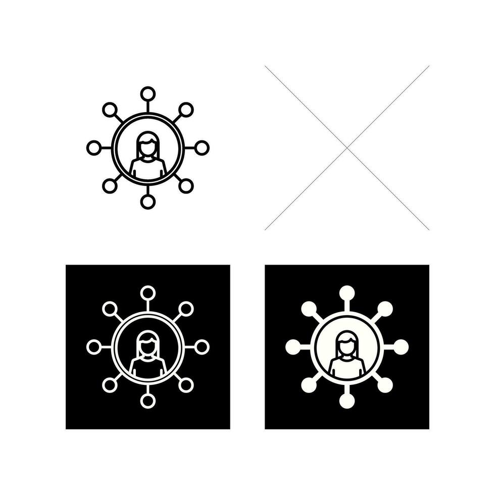 Personal Network Vector Icon