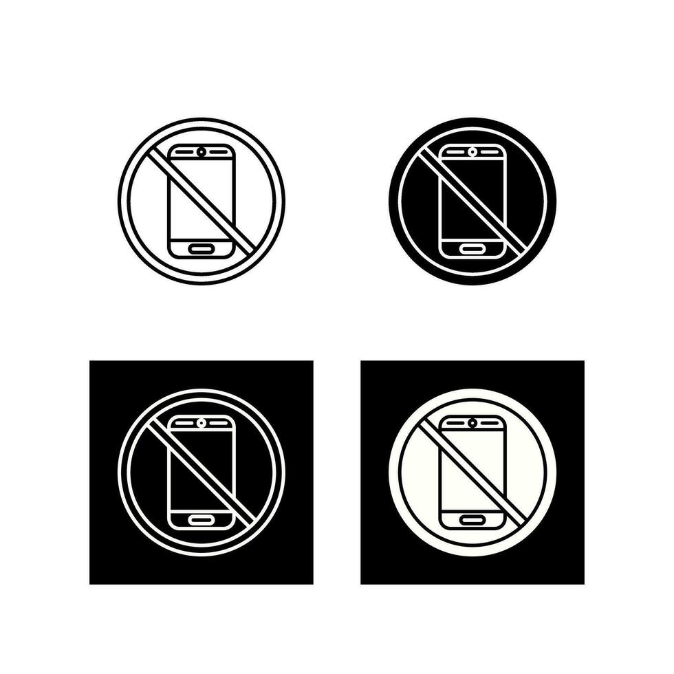 No Phone Vector Icon