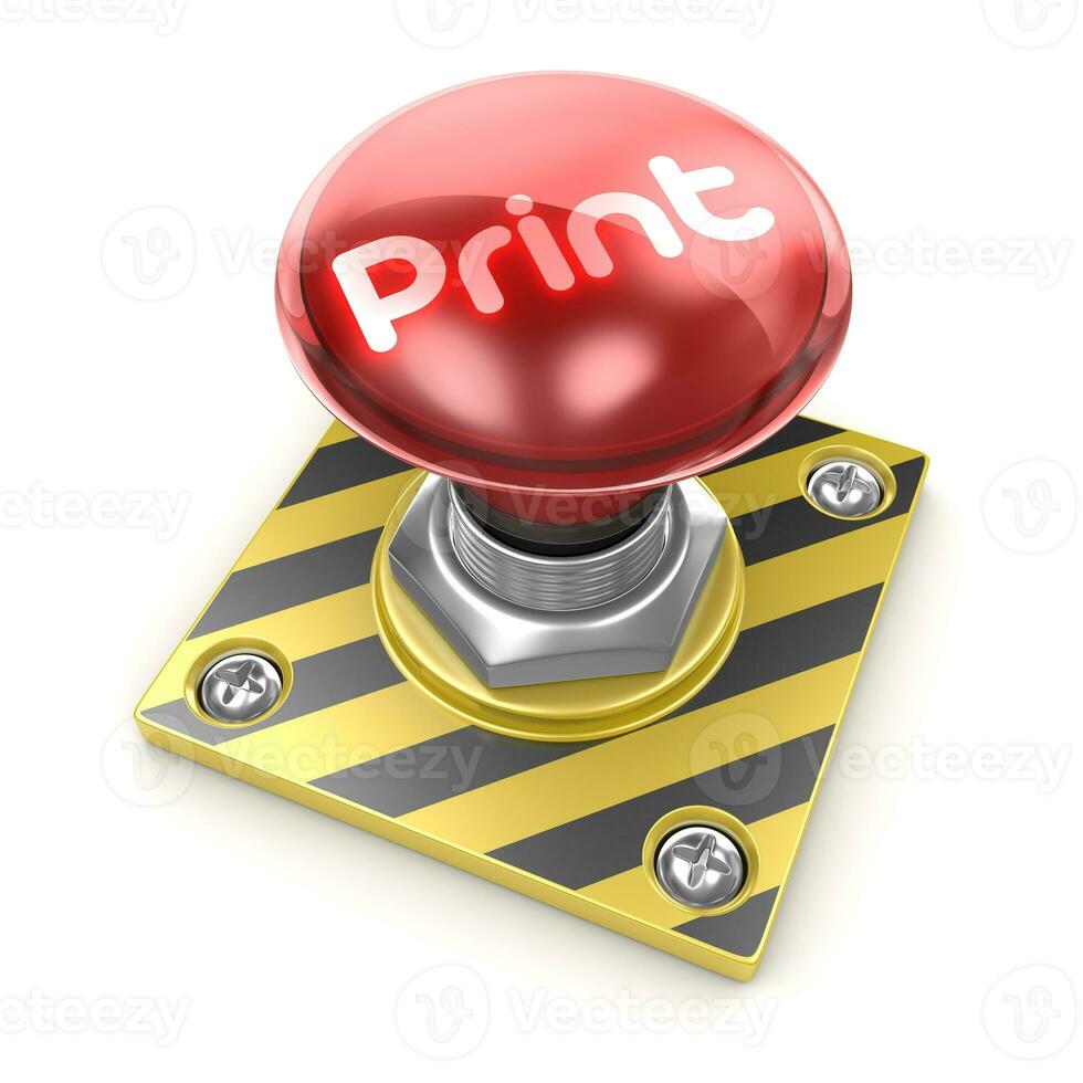 Red Print button photo