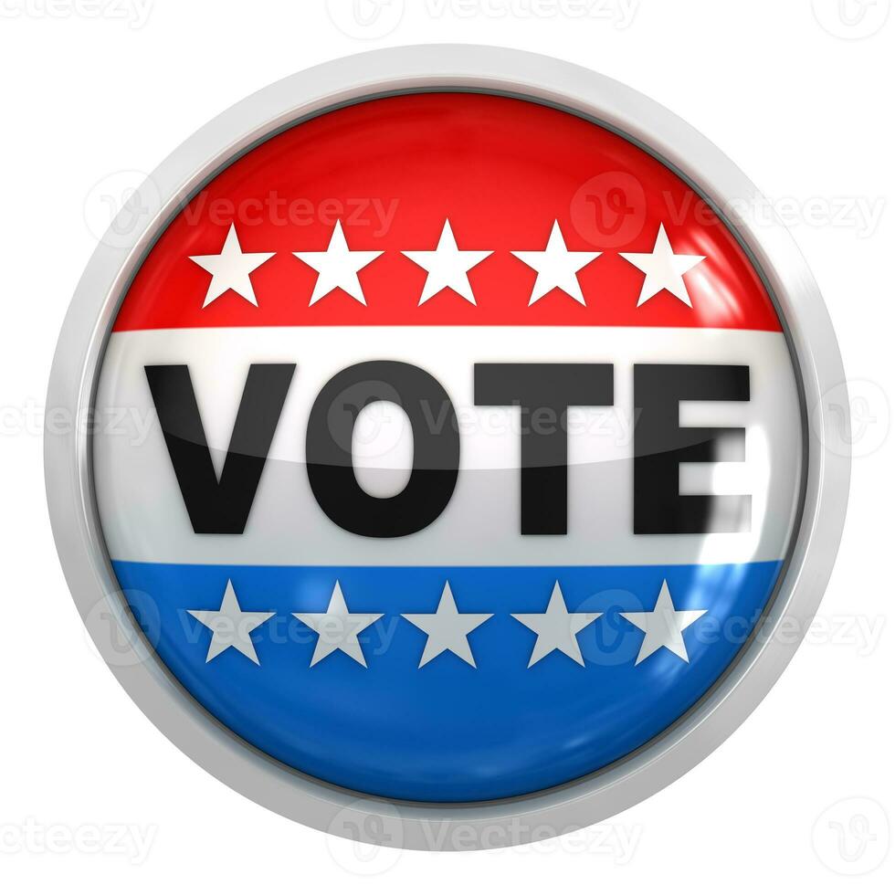 Vote button isolated photo