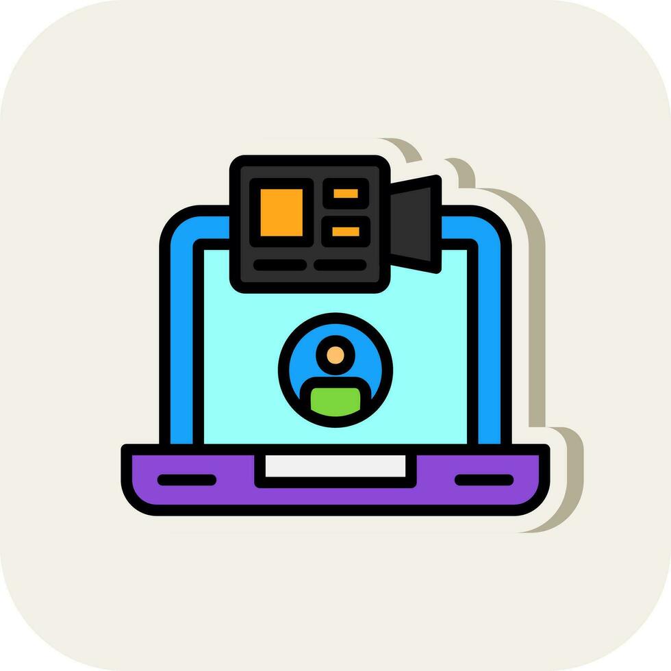 Online Meeting  Vector Icon Design