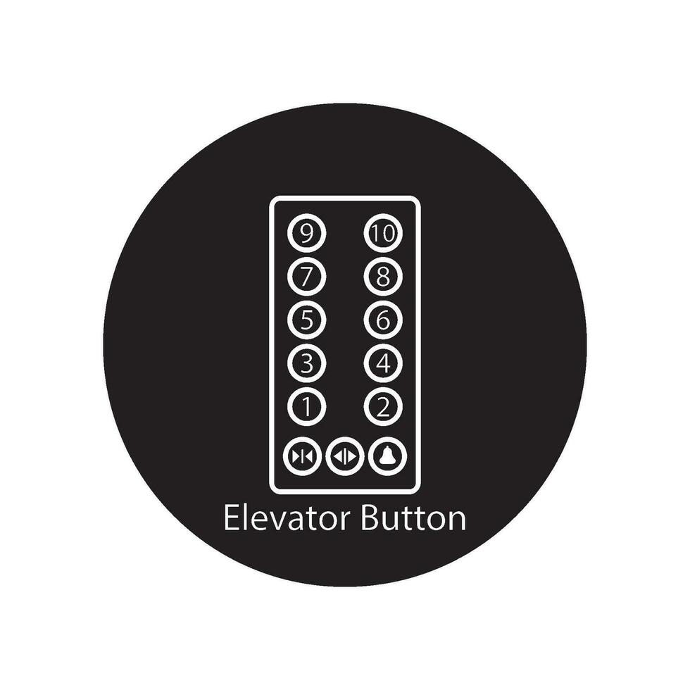 elevator button icon vector