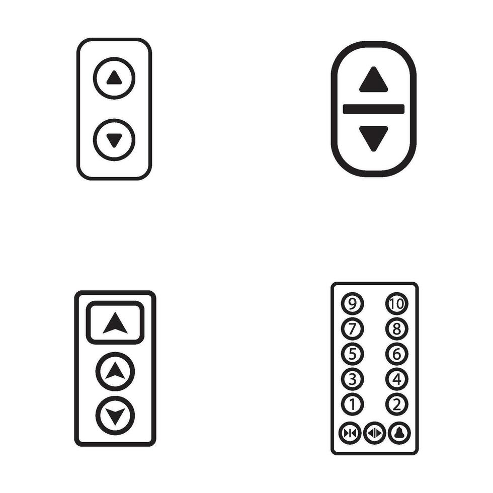 elevator button icon vector