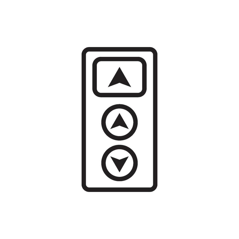 elevator button icon vector