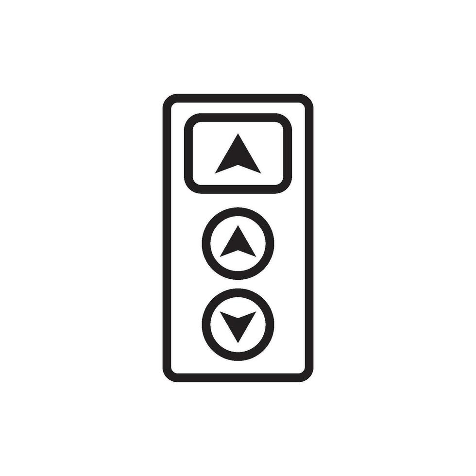 elevator button icon vector