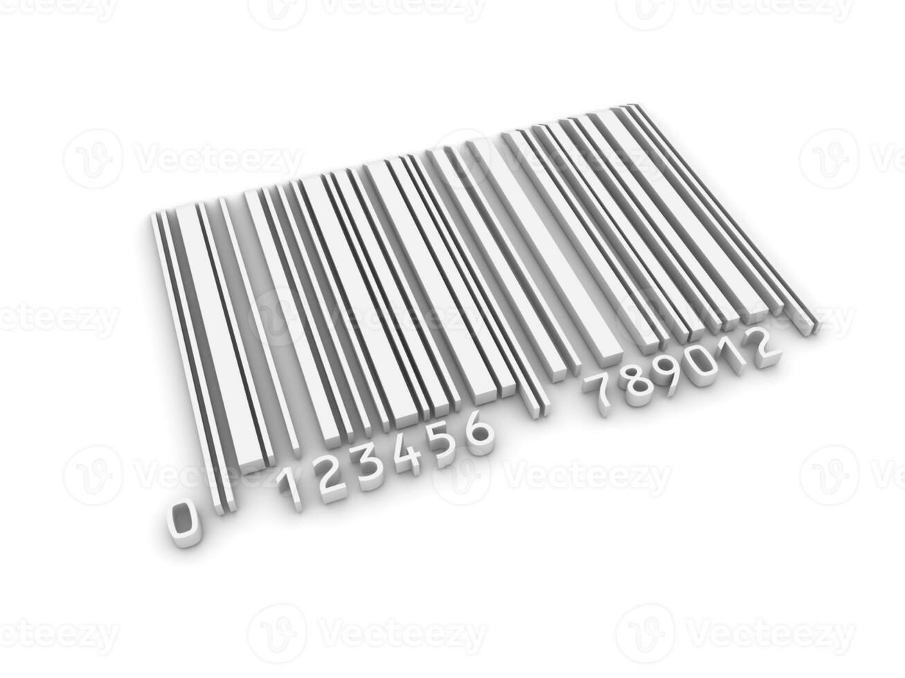 White Bar Code photo