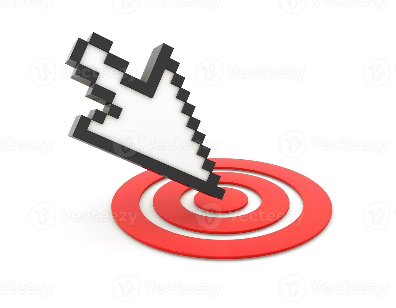 Arrow icon with target photo