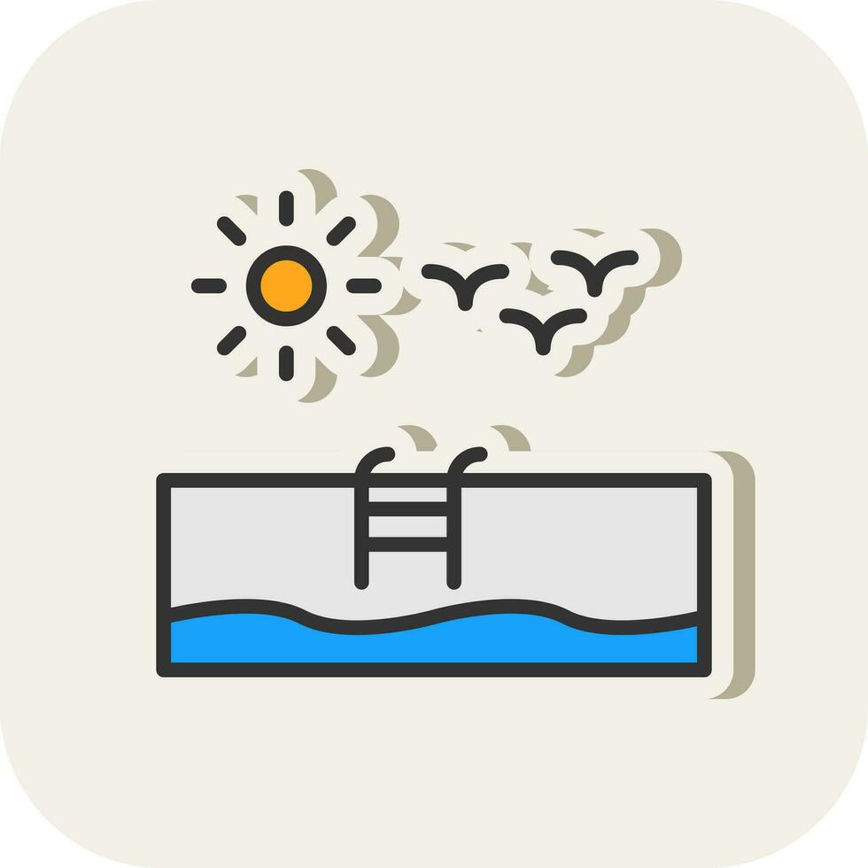 nadando piscina vector icono diseño