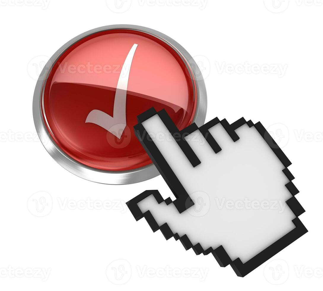 Red Checkmark button photo