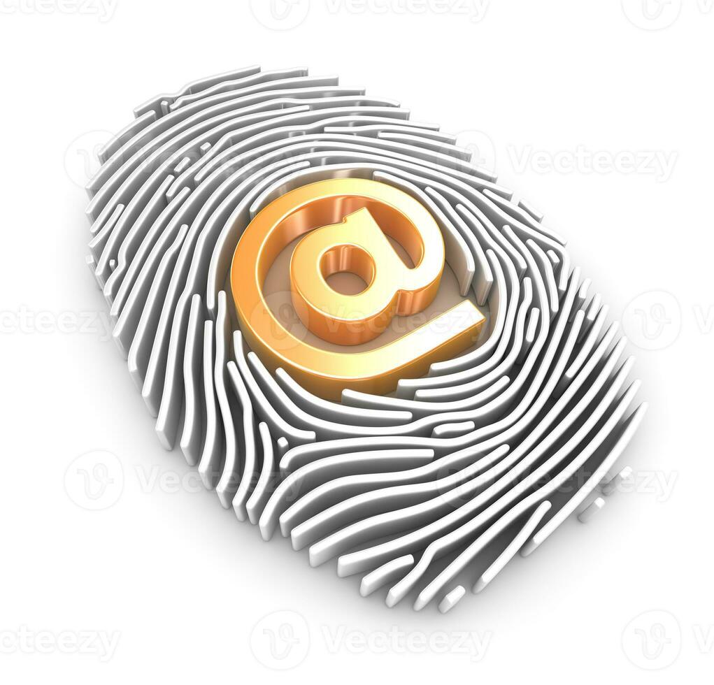 Fingerprint and At Symbol photo